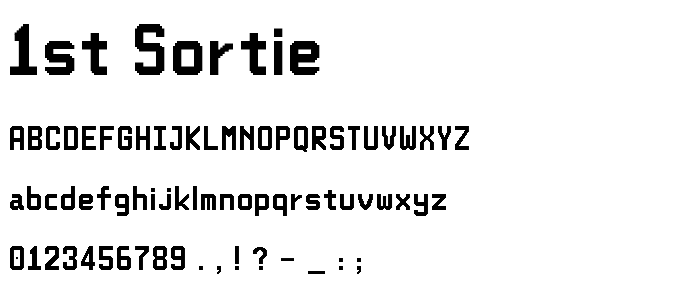 1st Sortie font